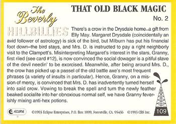 1993 Eclipse Beverly Hillbillies #109 That Old Black Magic - No. 2 Back