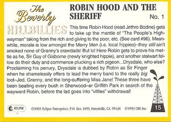 1993 Eclipse Beverly Hillbillies #15 Robin Hood and the Sheriff - No. 1 Back