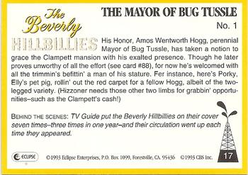 1993 Eclipse Beverly Hillbillies #17 The Mayor of Bug Tussle - No. 1 Back