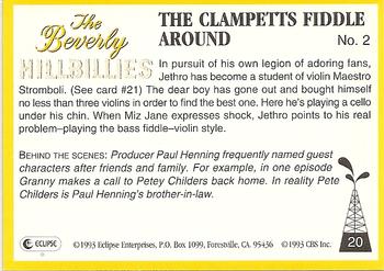 1993 Eclipse Beverly Hillbillies #20 The Clampetts Fiddle Around - No. 2 Back
