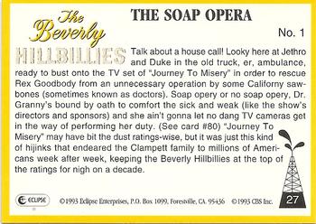 1993 Eclipse Beverly Hillbillies #27 The Soap Opera - No. 1 Back