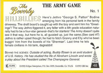 1993 Eclipse Beverly Hillbillies #48 The Army Game - No. 1 Back