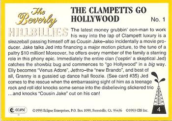 1993 Eclipse Beverly Hillbillies #4 The Clampetts Go Hollywood - No. 1 Back
