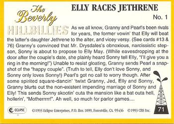 1993 Eclipse Beverly Hillbillies #71 Elly Races Jethrene - No. 1 Back