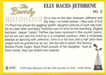 1993 Eclipse Beverly Hillbillies #76 Elly Races Jethrene - No. 3 Back
