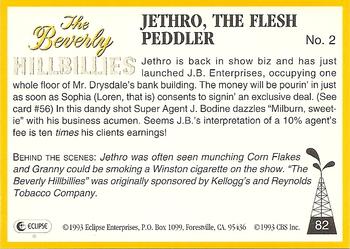 1993 Eclipse Beverly Hillbillies #82 Jethro, The Flesh Peddler - No. 2 Back