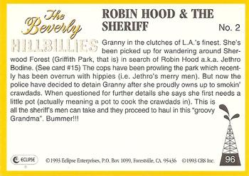 1993 Eclipse Beverly Hillbillies #96 Robin Hood & the Sheriff - No. 2 Back
