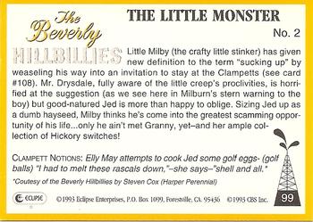 1993 Eclipse Beverly Hillbillies #99 The Little Monster - No. 2 Back