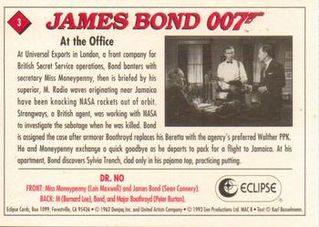 1993 Eclipse James Bond Series 1 #3 At the Office Back
