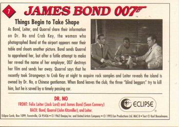 1993 Eclipse James Bond Series 1 #7 Things Begin to Take Shape Back