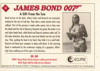 1993 Eclipse James Bond Series 1 #10 A Gift From the Sea Back