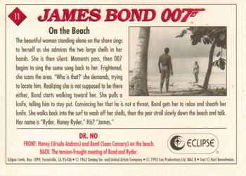 1993 Eclipse James Bond Series 1 #11 On the Beach Back