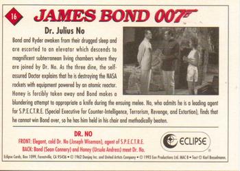 1993 Eclipse James Bond Series 1 #16 Dr. Julius No Back