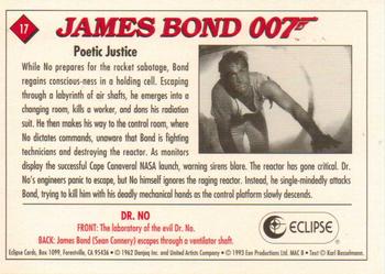 1993 Eclipse James Bond Series 1 #17 Poetic Justice Back