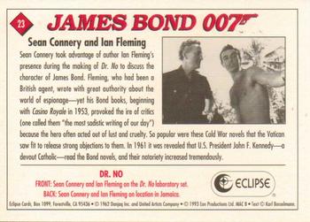 1993 Eclipse James Bond Series 1 #23 Sean Connery and Ian Fleming Back
