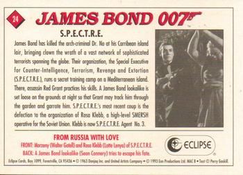 1993 Eclipse James Bond Series 1 #24 S.P.E.C.T.R.E. Back