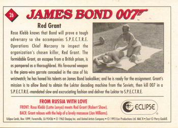 1993 Eclipse James Bond Series 1 #26 Red Grant Back