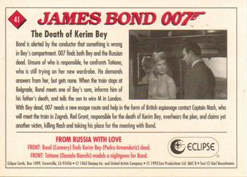 1993 Eclipse James Bond Series 1 #41 The Death of Kerim Bey Back