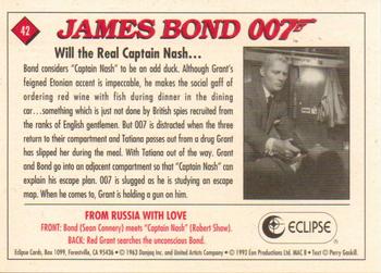 1993 Eclipse James Bond Series 1 #42 Will the Real Captain Nash... Back