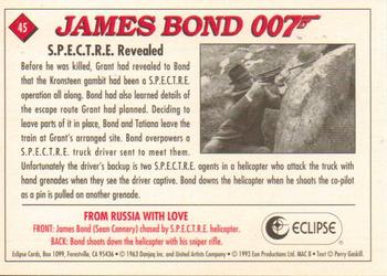 1993 Eclipse James Bond Series 1 #45 S.P.E.C.T.R.E. Revealed Back