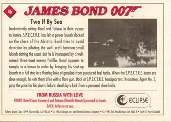 1993 Eclipse James Bond Series 1 #46 Two If By Sea Back