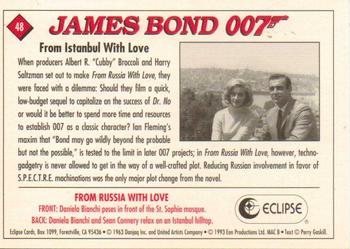 1993 Eclipse James Bond Series 1 #48 From Istanbul With Love Back