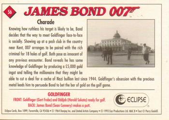 1993 Eclipse James Bond Series 1 #56 Charade Back
