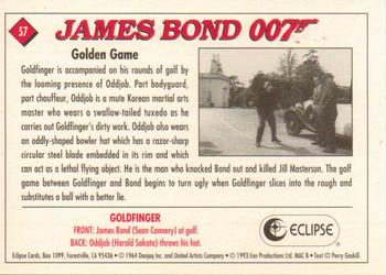 1993 Eclipse James Bond Series 1 #57 Golden Game Back