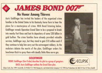 1993 Eclipse James Bond Series 1 #65 No Honor Among Thieves Back