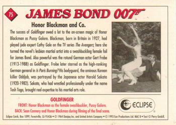 1993 Eclipse James Bond Series 1 #75 Honor Blackman and Co. Back