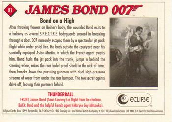 1993 Eclipse James Bond Series 1 #81 Bond on a High Back