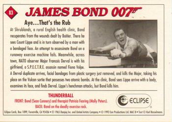 1993 Eclipse James Bond Series 1 #83 Aye... That's the Rub Back