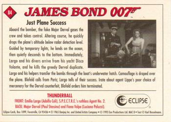 1993 Eclipse James Bond Series 1 #84 Just Plane Success Back
