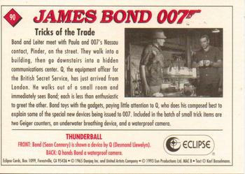1993 Eclipse James Bond Series 1 #90 Tricks of the Trade Back