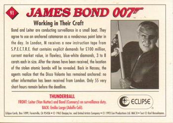 1993 Eclipse James Bond Series 1 #91 Working in Their Craft Back