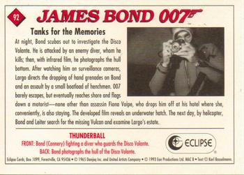 1993 Eclipse James Bond Series 1 #92 Tanks for the Memories Back