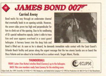 1993 Eclipse James Bond Series 1 #99 Carried Away Back