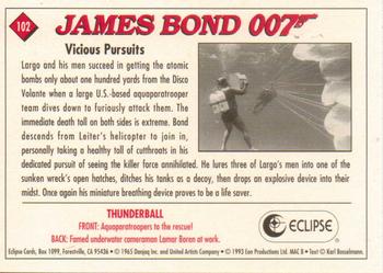 1993 Eclipse James Bond Series 1 #102 Vicious Pursuits Back