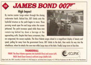 1993 Eclipse James Bond Series 1 #104 High Impact Back