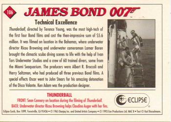 1993 Eclipse James Bond Series 1 #106 Technical Excellence Back
