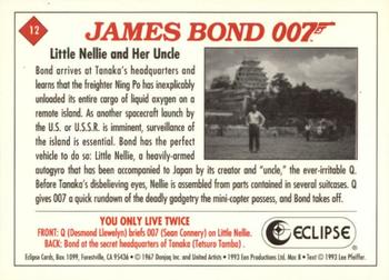 1993 Eclipse James Bond Series 2 #12 Little Nellie and Her Uncle Back