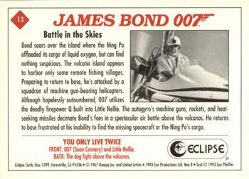 1993 Eclipse James Bond Series 2 #13 Battle in the Skies Back