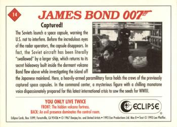1993 Eclipse James Bond Series 2 #14 Captured! Back