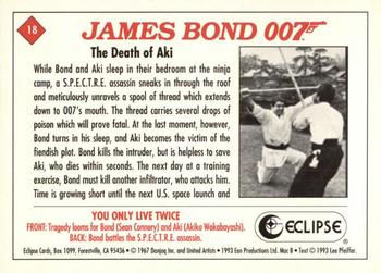 1993 Eclipse James Bond Series 2 #18 The Death of Aki Back