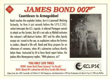 1993 Eclipse James Bond Series 2 #24 Countdown to Armageddon! Back