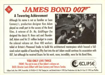 1993 Eclipse James Bond Series 2 #26 A Towering Achievement Back