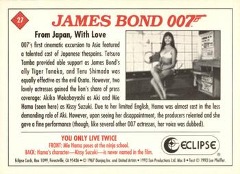 1993 Eclipse James Bond Series 2 #27 From Japan, With Love Back