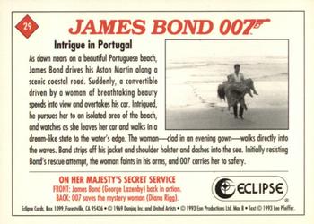 1993 Eclipse James Bond Series 2 #29 Intrigue in Portugal Back
