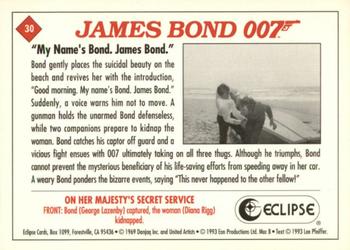 1993 Eclipse James Bond Series 2 #30 My Name's Bond, James Bond Back