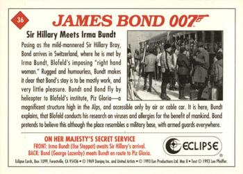 1993 Eclipse James Bond Series 2 #36 Sir Hillary meets Irma Bundt Back